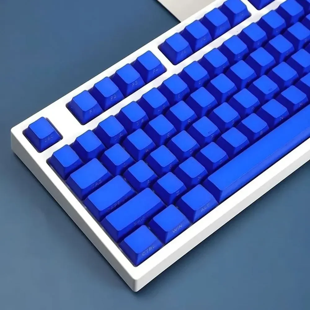 133 Keys Klein Blue Theme Side-Word Keycaps OEM Height PBT Thermal Sublimation For 61 64 68 75 87 104 108 Mechanical Keyboard