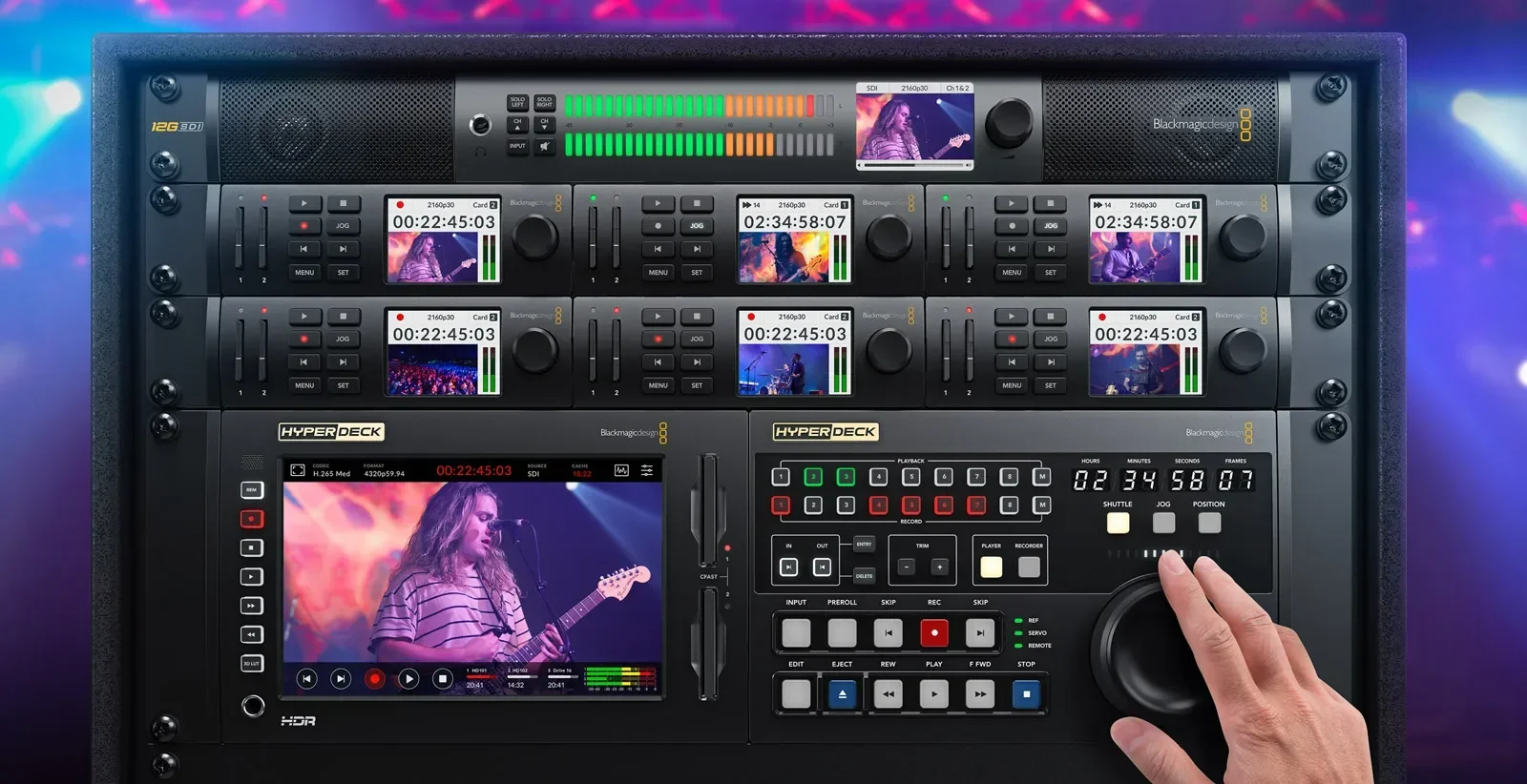 

2025 Blackmagic Design Hyperdeck Studio Mini ultra MD записывающее устройство, ЖК-монитор, самые маленькие видеопереключатели