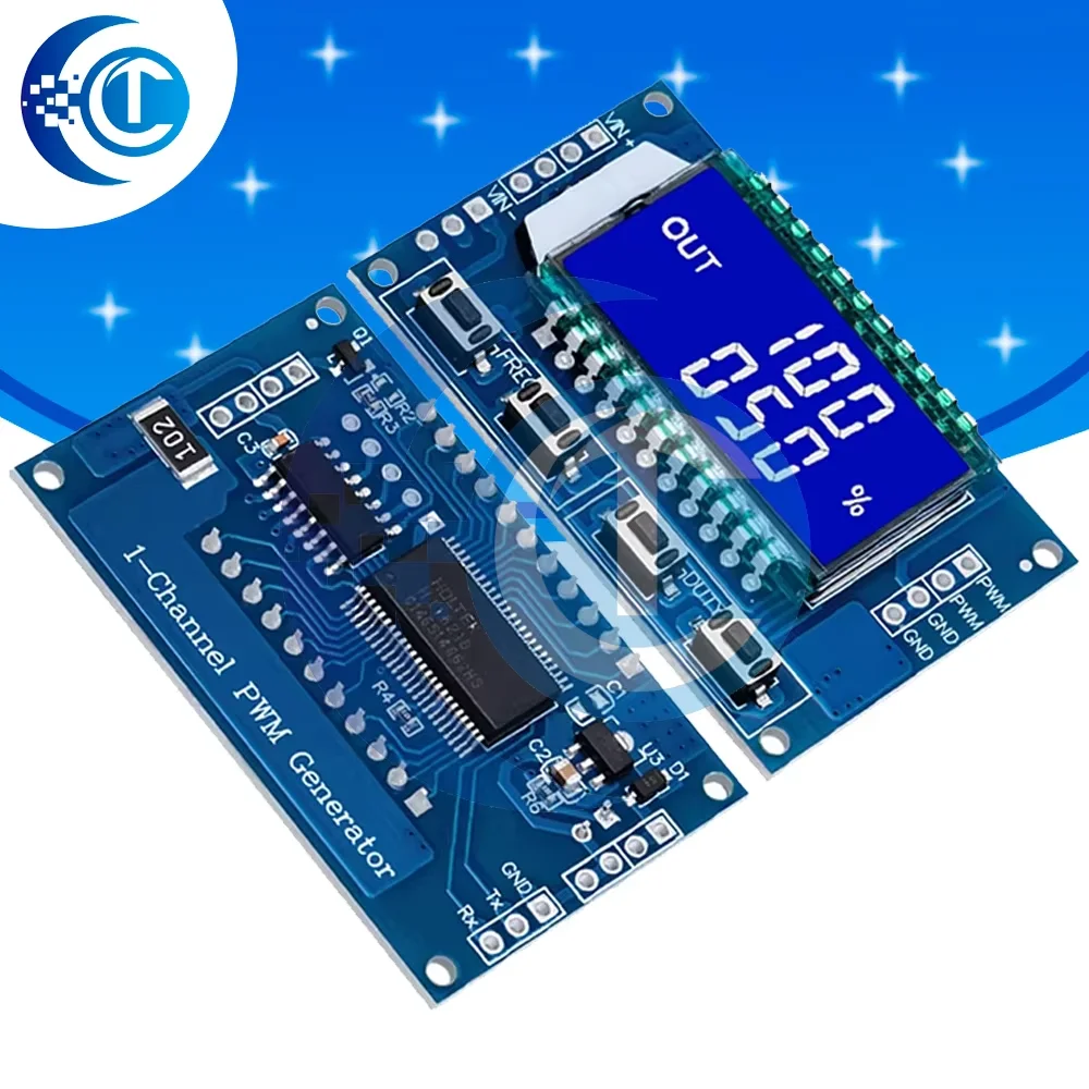 1PCS 1Hz-150Khz Signal Generator PWM Board Module Pulse Frequency Duty Cycle Adjustable Module LCD Display 3.3V-30V 1Hz - 150Khz