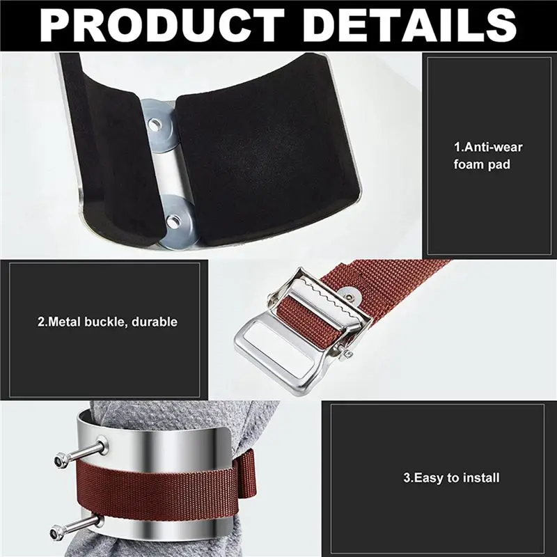A84X-2X Drywall Stilt Replacement Part Stilts Comfort Straps Kit For Home Improvements Drywall Stilt Leg Cuffs Leg Band