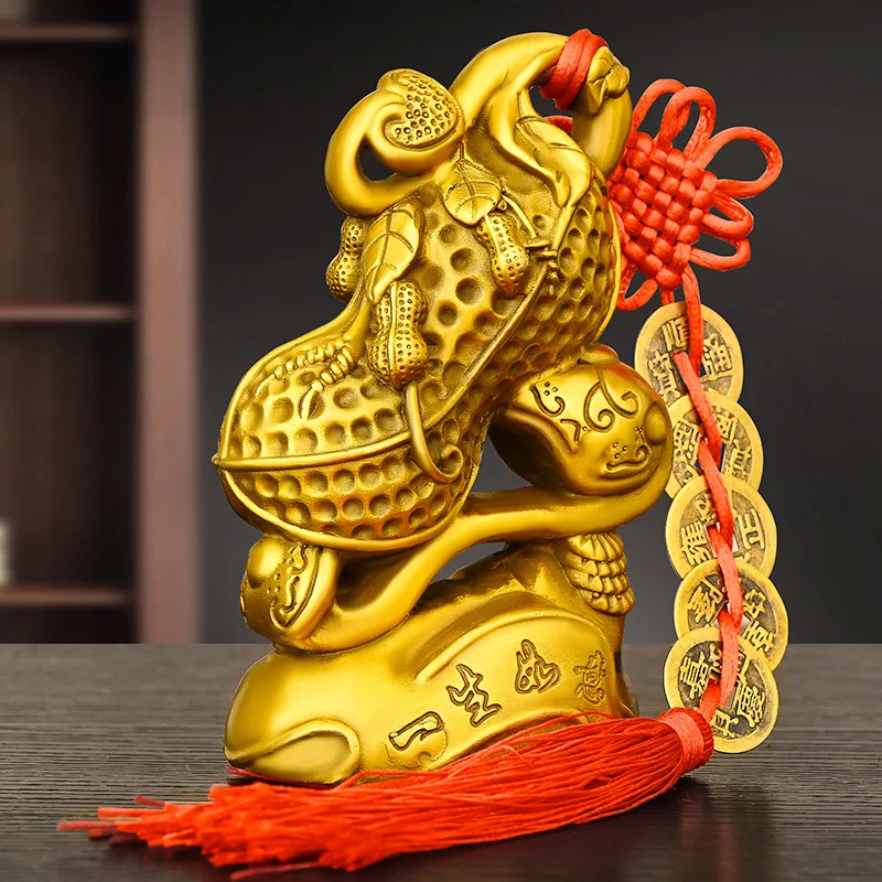 Sceptre Border Decoration Pure Copper Life Small Size Peanut Ruyi Home Office Desk Surface Panel Decorative Creative