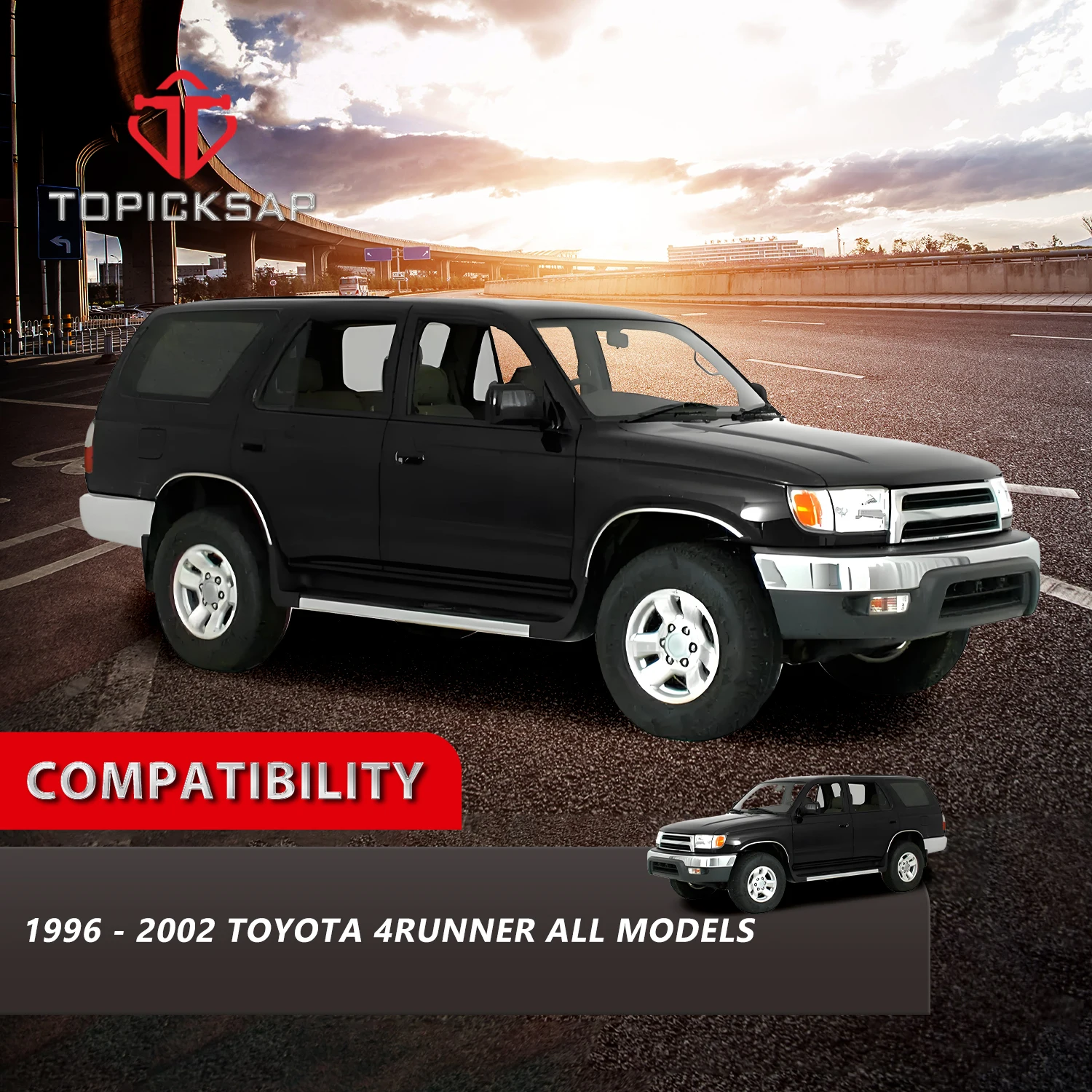 TOPICKSAP 4Pcs Front/Rear Sway Bar End Link Kit L/R for Toyota 4Runner 1996-2002 Suspension K90619 K90681