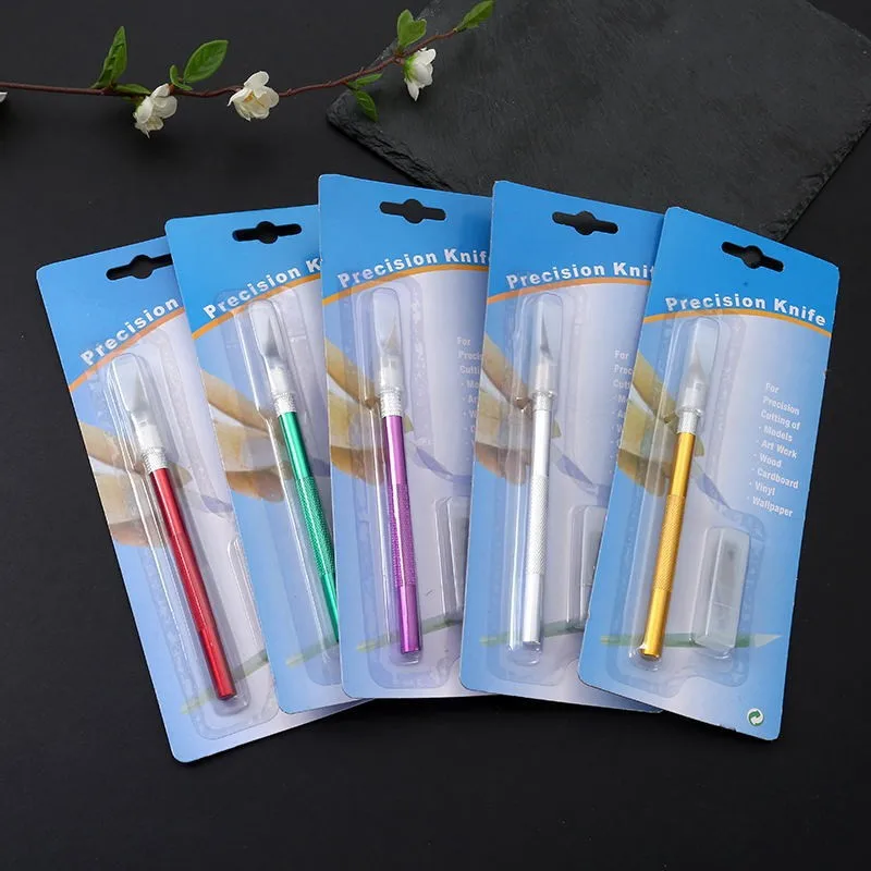Metall Skalpell Messer Werkzeuge Rutschfeste Messer Klingen Gravur Messer Handy Film Papier Geschnitzen Carving Werkzeuge