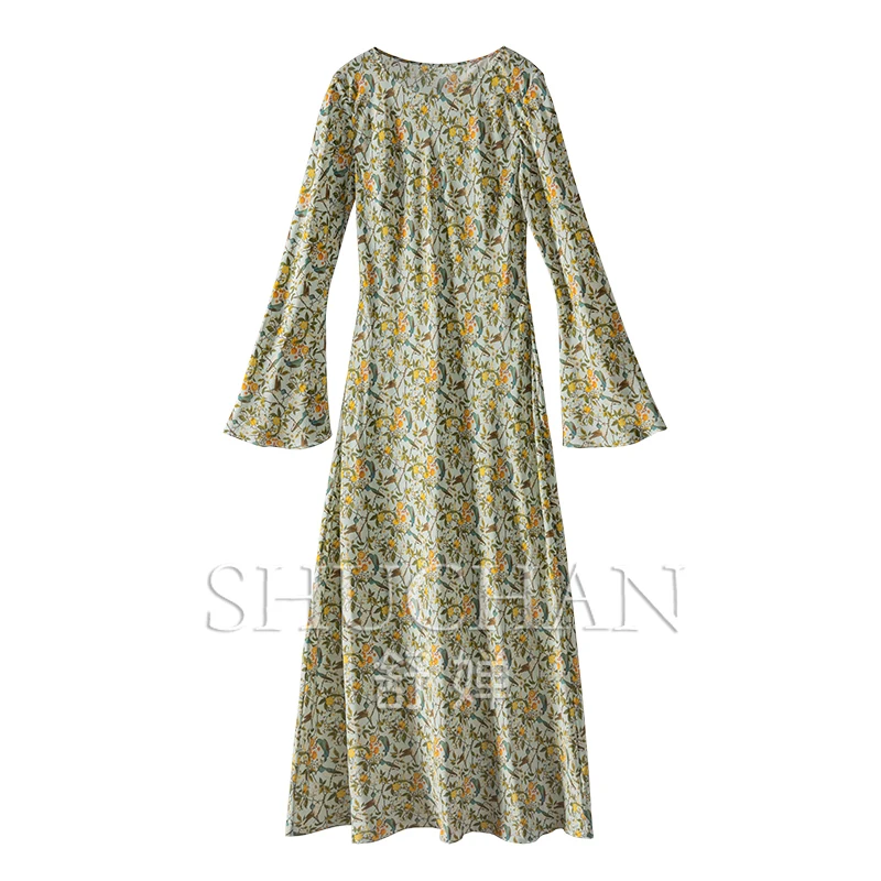 

Natural Silk Long Dresses for Women Vestidos De Mujer Birthday Dress for Women Summer Clothing for Women Vestidos Mujer