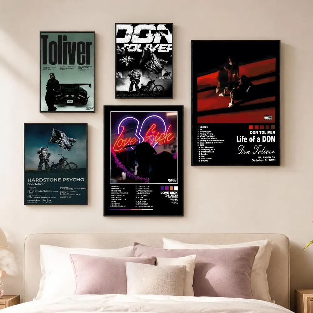 Rapper D-Don Toliver Poster Vintage PP Paper Wall Art Home Decor Print for Bedroom Living Room Aesthetic Gift