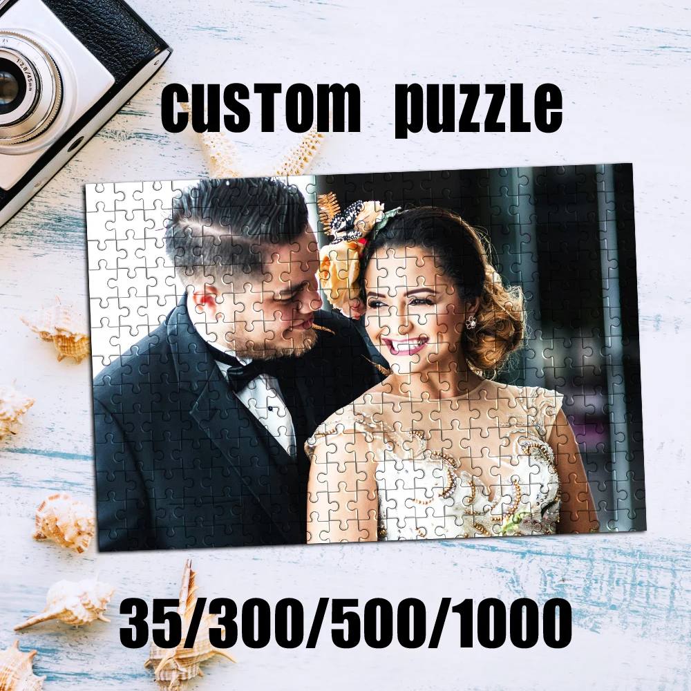 35/300pcs  Excellent couple Custom Picture Jigsaw puzzle Puzzle Personalized Poster For Baby Toy Love Gift