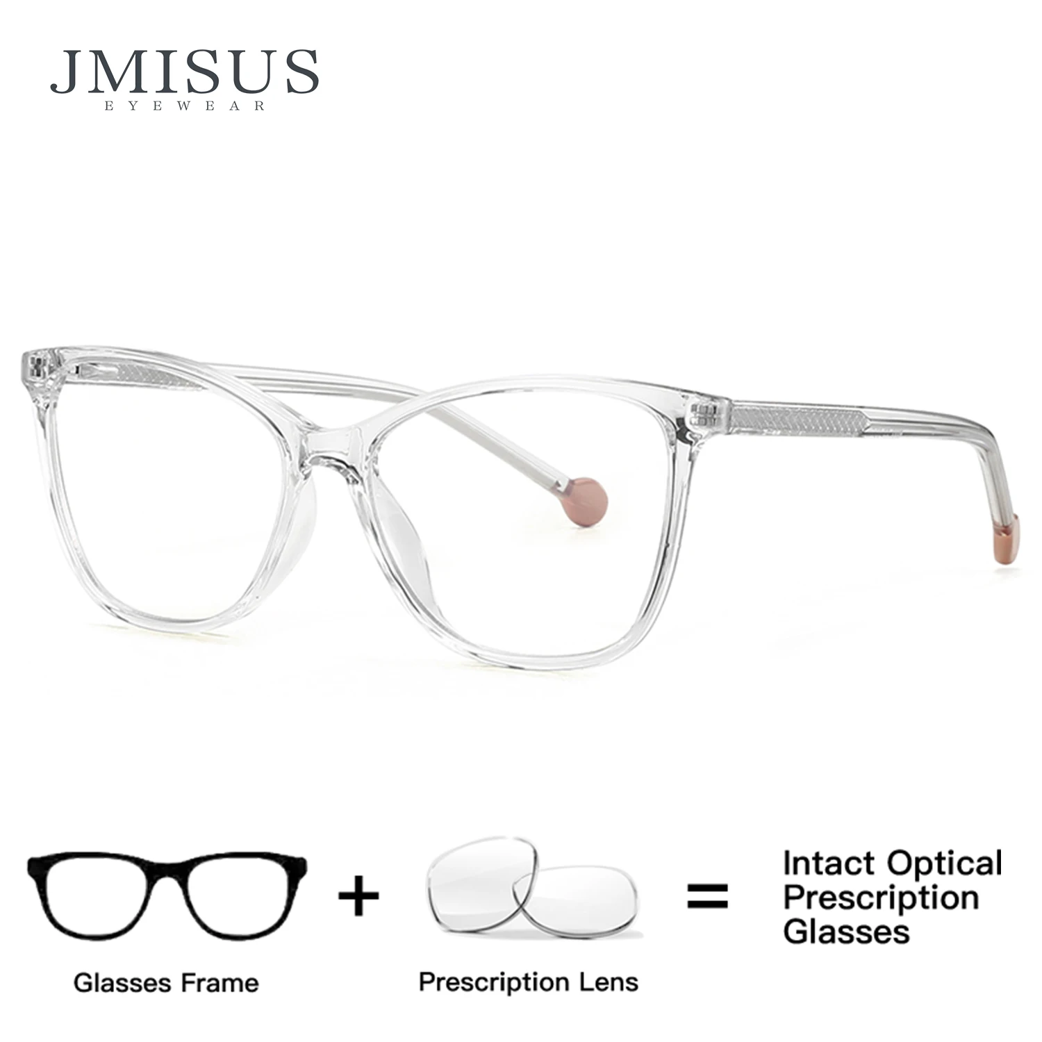 

JMISUS 2025 New Arrivals Butterfly Prescription Glasses Spring Leg Square Myopia Eyewear Progressive Eyeglass for Women