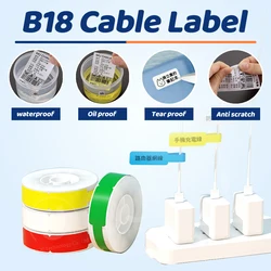 NIIMBOT[for B18] [Cabel Sticker Series]  Thermal Label Stickers for B18, Waterproof Anti-Oil Scratch-Resistant PaperSmart label