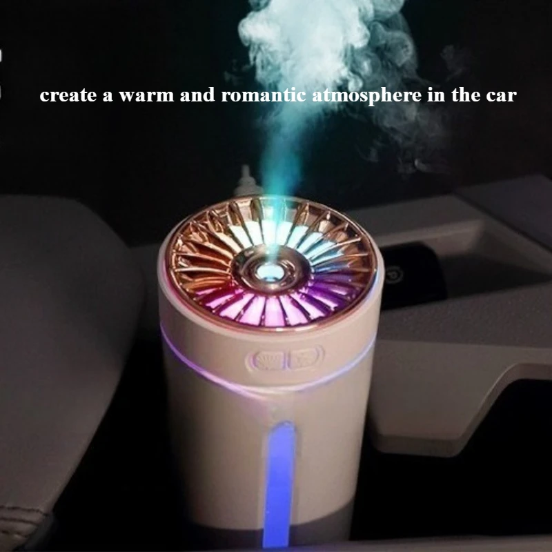 Car Diffuser Humidifier Auto Air Purifier Freshener with Fragrance Atmosphere Light For Car Aromatherapy Diffuser Air Purifier