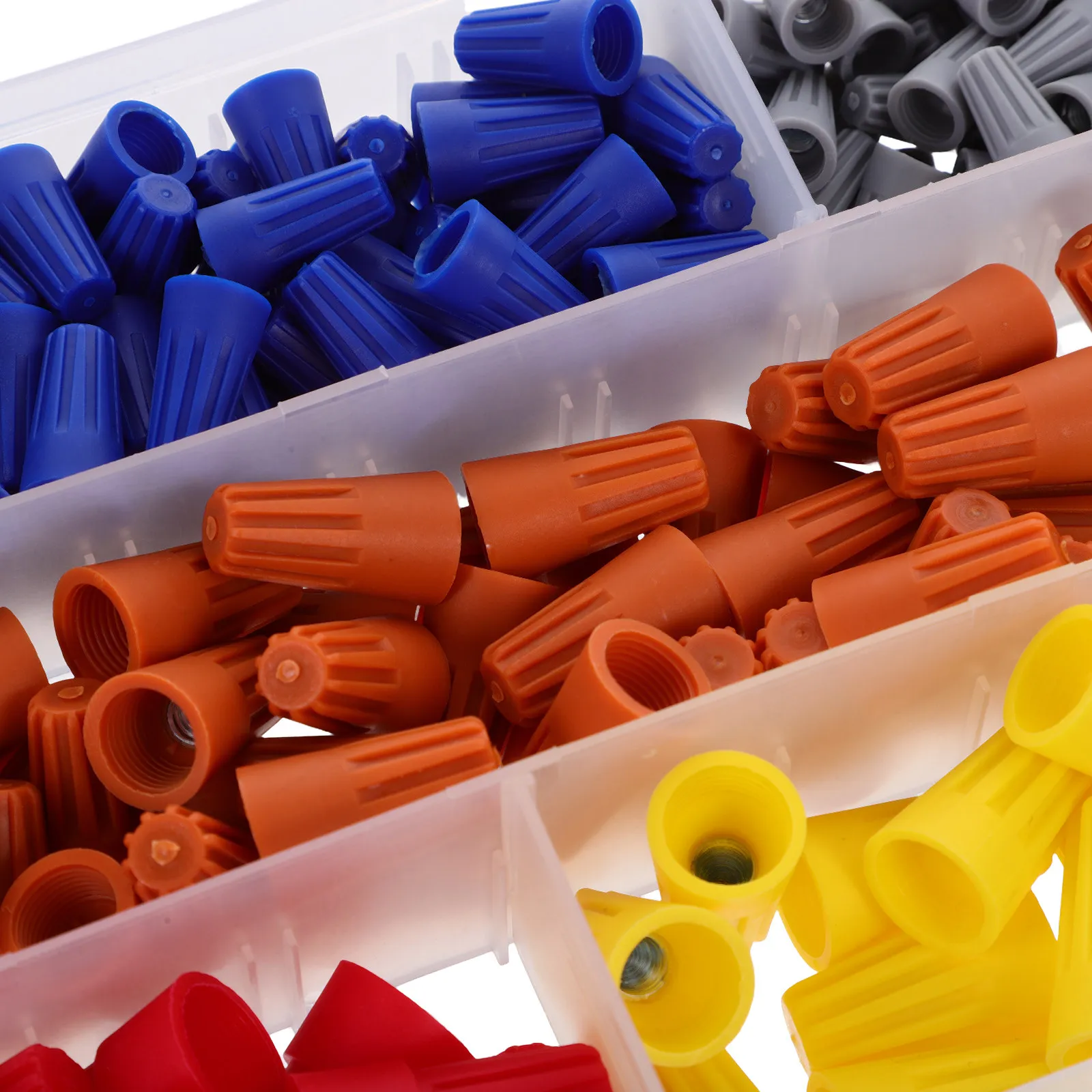 220Pcs Wire Connector Kit Spring Insert Twist Electrical Terminal Quick Wiring Connection for Electricians Control Panels
