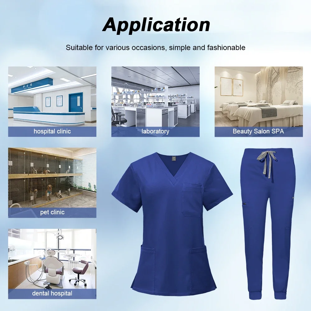Unisex Multicolor Scrub uniformes médicos, dentista e veterinária roupas de trabalho, SPA e beleza uniforme, farmácia e clínica, novo