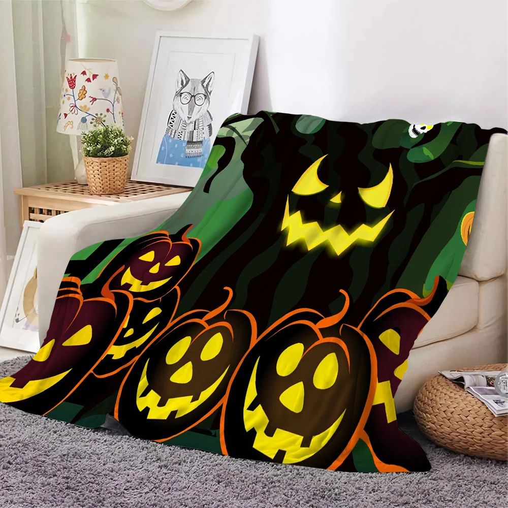 CLOOCL Cartoon Blanket Halloween Magic Black Cat Pattern 3D Printed Home Live Cover Blanket Sherpa Blanket Lightweight Warm