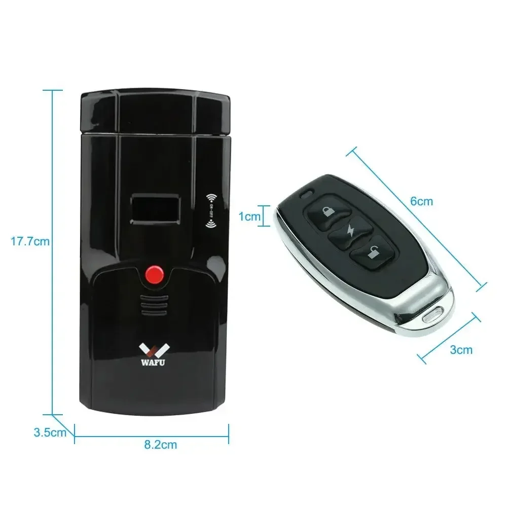 Wafu 011A Door Lock Tuya Wifi Smart Lock Bluetooth Lock Electronic Remote Control Lock Phone Control Invisible Locks Black