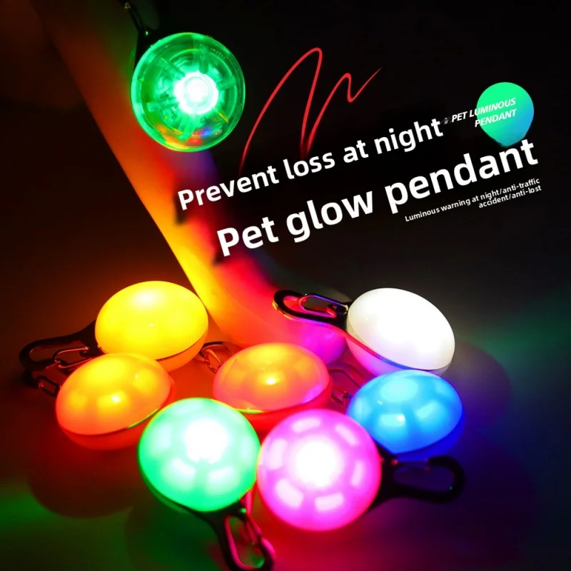 

LED Pet Tag to Prevent Loss at Night - Glowing Safety Pendant, Waterproof & Adjustable, for Dog Cat Visibility