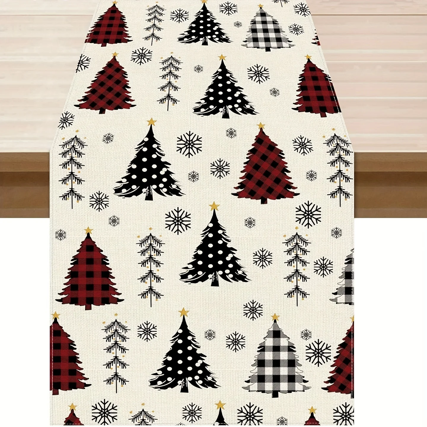 

Bohemian holiday party New Year decoration Christmas table decoration Christmas pattern Christmas table runner kitchen table