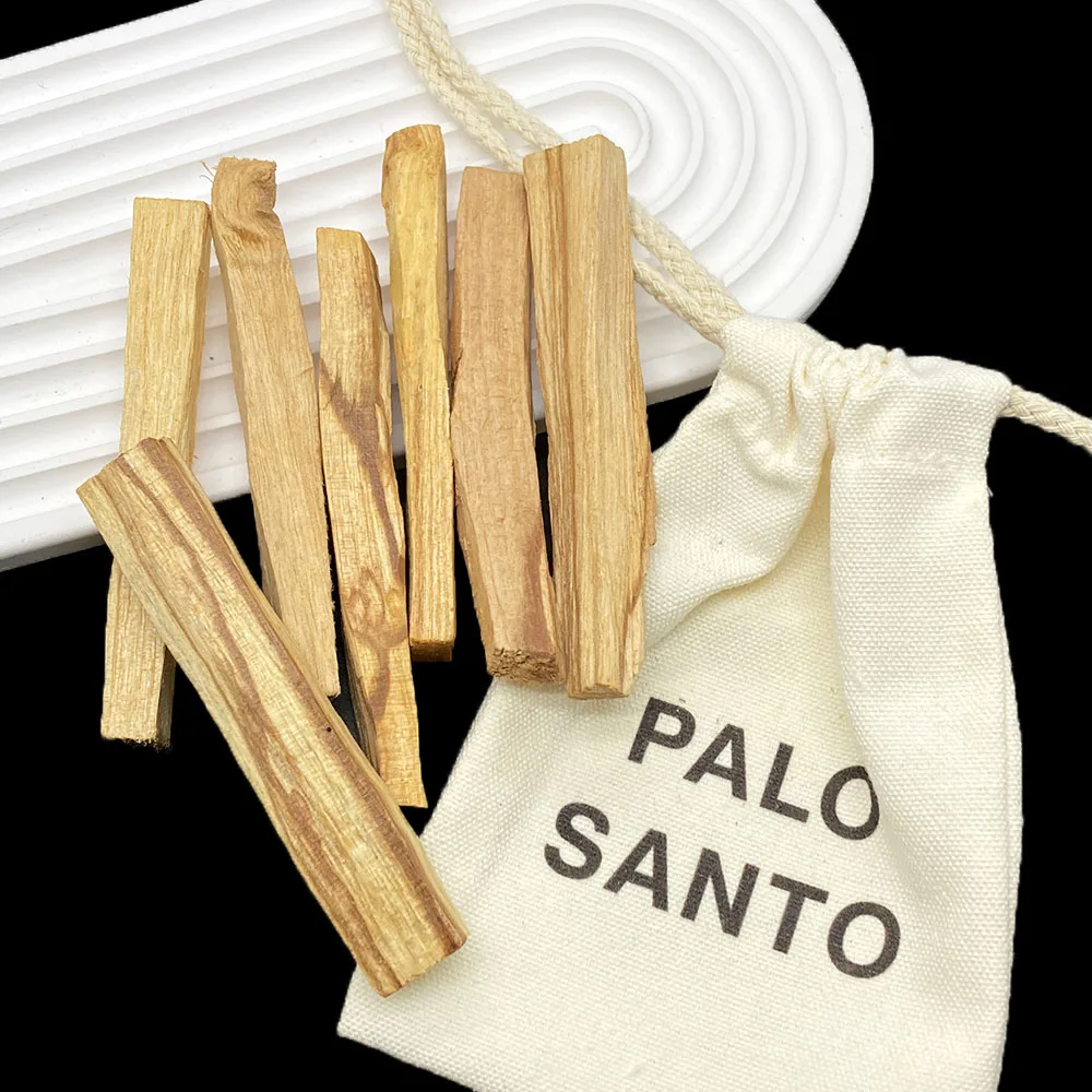 1 bolsa de 2oz Palo Santo, palitos de incienso Natural, palito de madera sagrada, aromaterapia de 10cm para limpieza de cristal, purificación del hogar