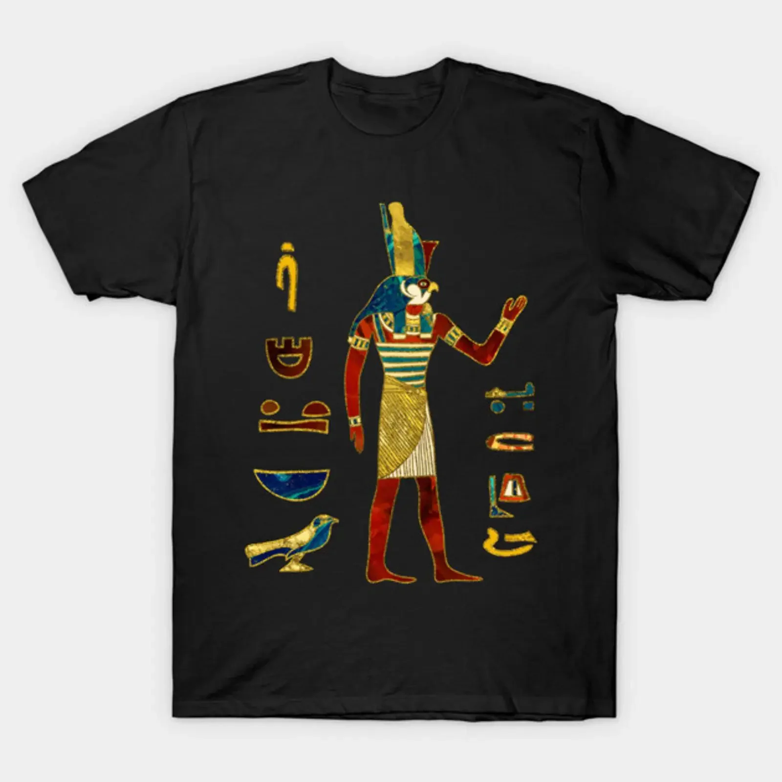 Egyptian God Decorative composition T Shirt vintage Washed Versatile Unisex Breathable Stretched designer clothes Comfortable