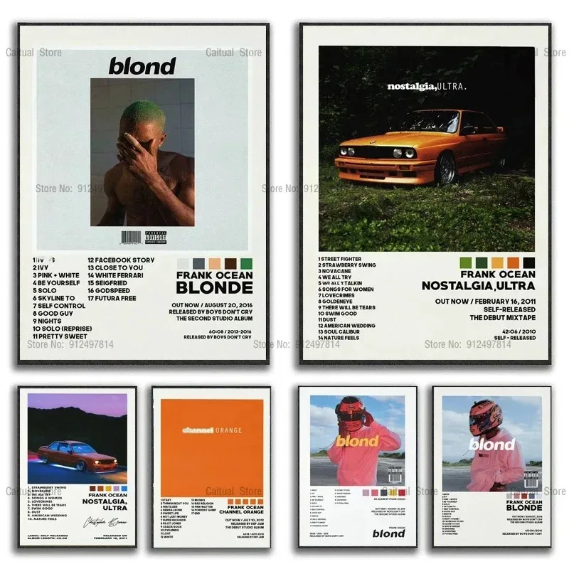 Posters Blonde Ocean Nostalgia Ultra Music Album Poster Prints Wall Art Picture Canvas Painting For Home Room Decor
