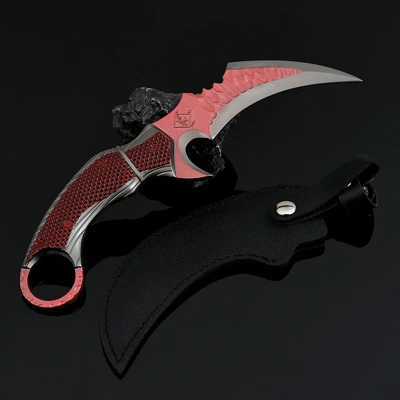 18CM Delta Force Claw Knifes Game Peripherals Full Metal Weapon Model Outdoor Trainning Karambit Collectible Sword Toy Boy Gifts