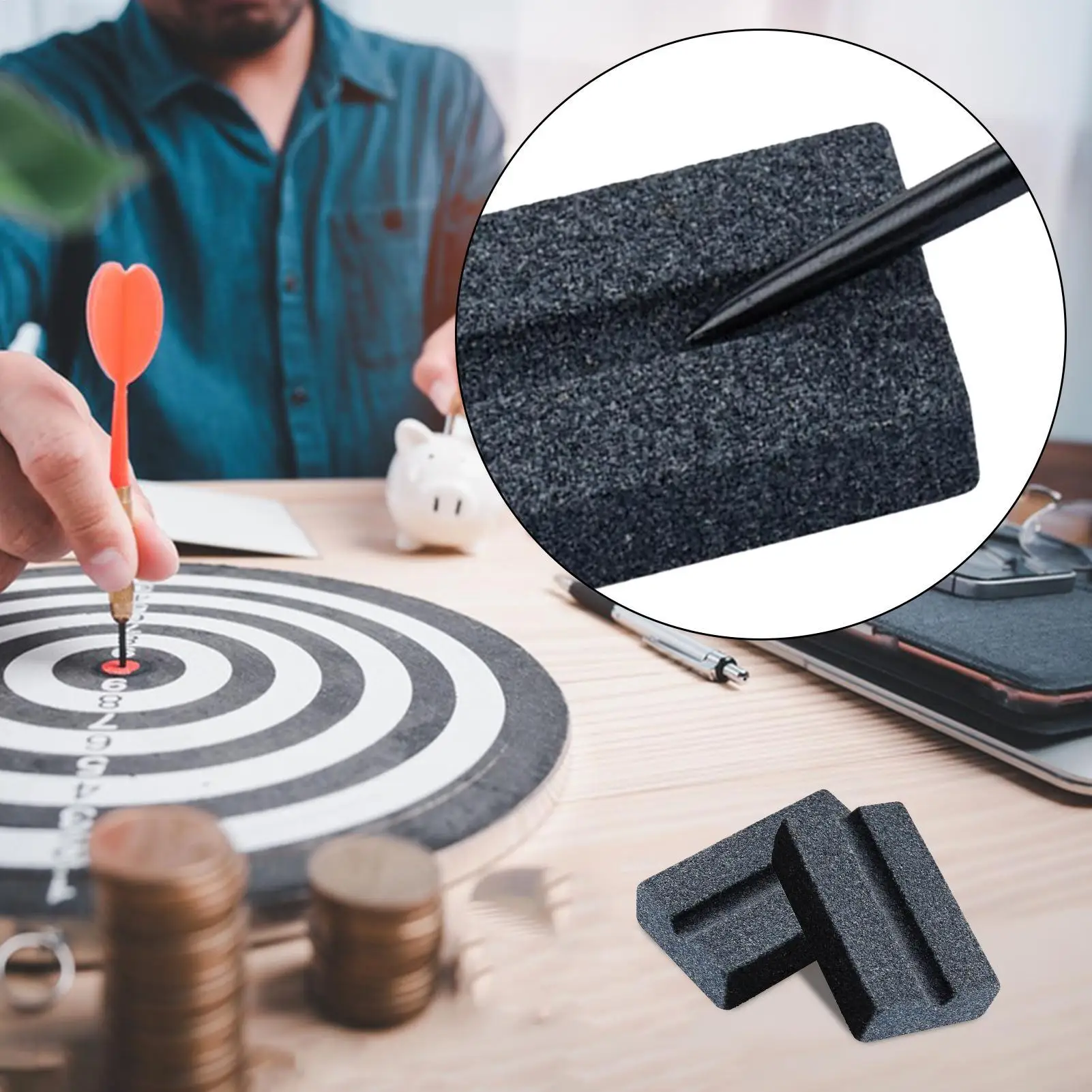 

V-Shape Darts Sharpening Tool Portable Tip Point Dart Sharpening Stone Dart Sharpener Tools Long-Lasting Dart Accessories