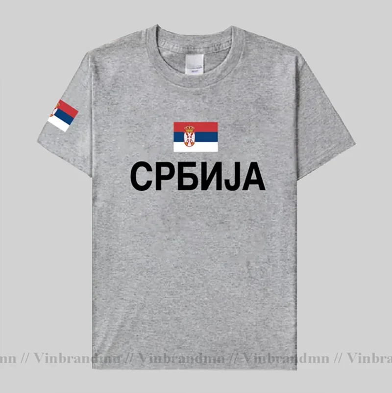 Serbia Serbian Serbs Mens T Shirts Jerseys Nation Team Tshirt 100% Cotton T-shirt Clothing Tops Tees Country Sporting SRB Srbija