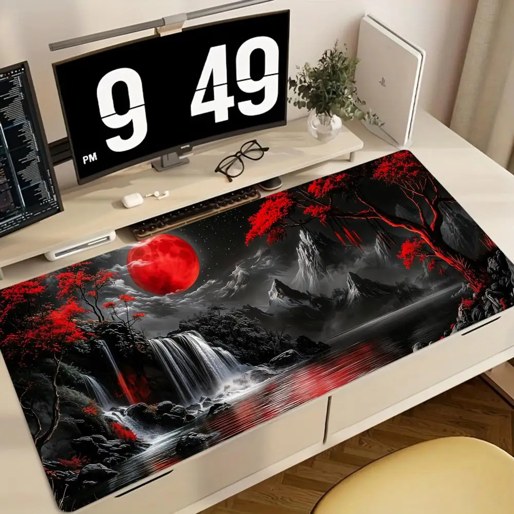 

XXL Gaming Mouse Pad, Ergonomic Design,Red Moon Landscape Mouse Pad, Laptop Accessory, Gaming Accessory, Perfect Gift for Gamers