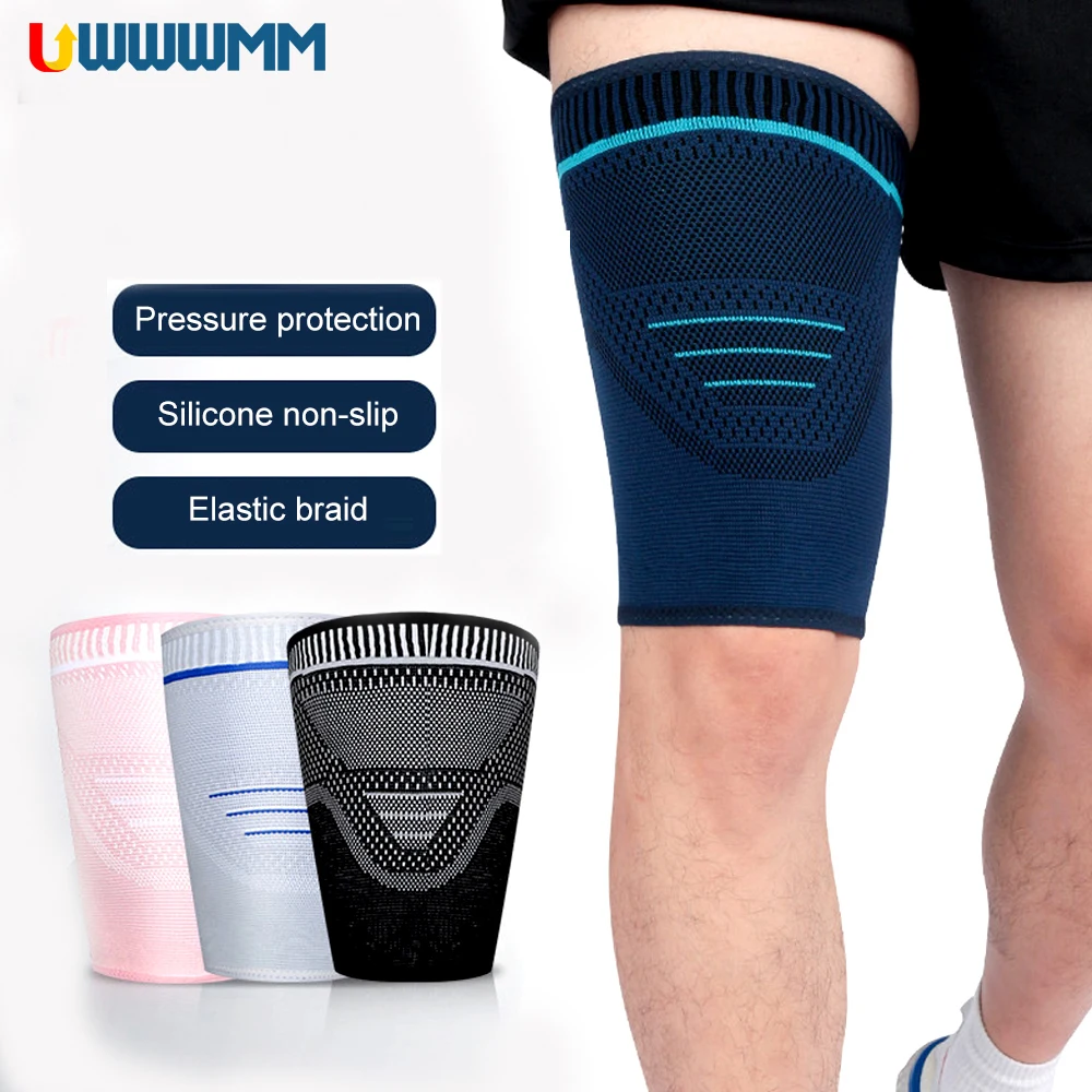 1Pcs Hamstring Compression Sleeve Wrap Thigh Women Men Leg Wrap Hamstring Thigh Brace Pain Upper Leg Sleeves for Sports