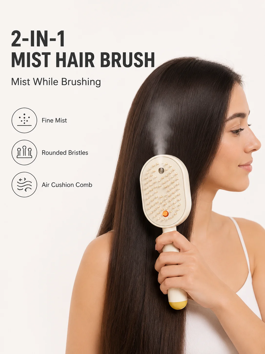Electric Spray Retractable Air Cushion Comb Rechargeable Mist Hair Brush JY-603 Portable Hair Comb