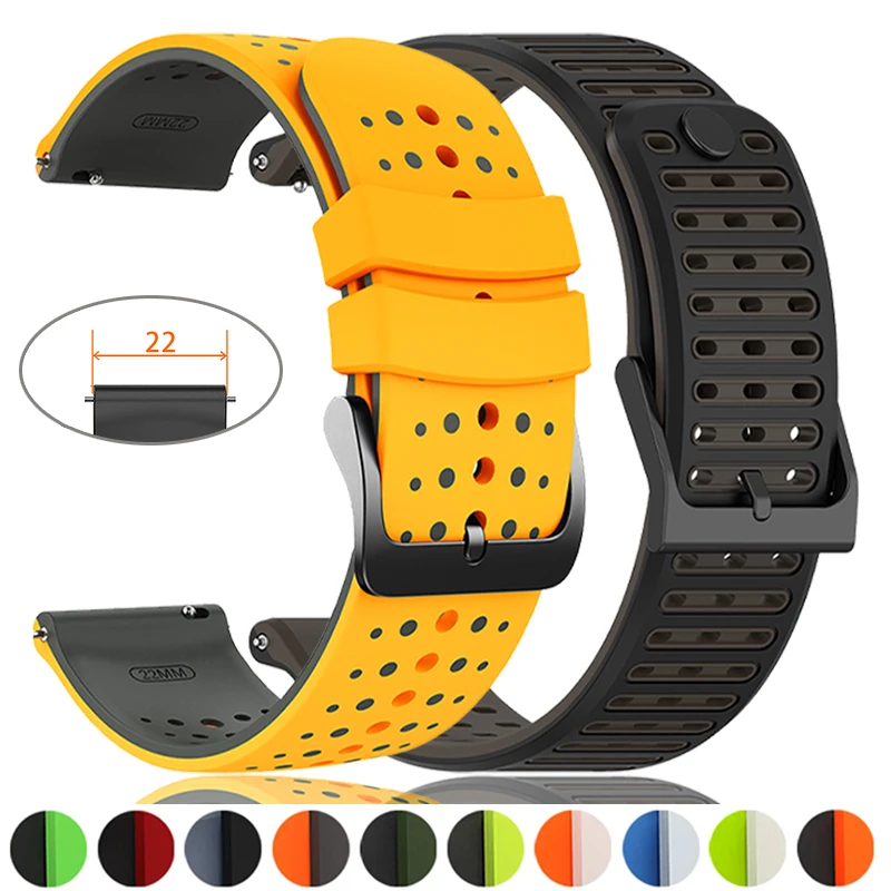 22mm Sport-Silikonarmband für OnePlus Watch 3 2 2R 46mm Weiches Armband für OPPO Watch X X2 4 Pro/Mi Watch 2 Pro S4 S3 S1 Uhrenarmband
