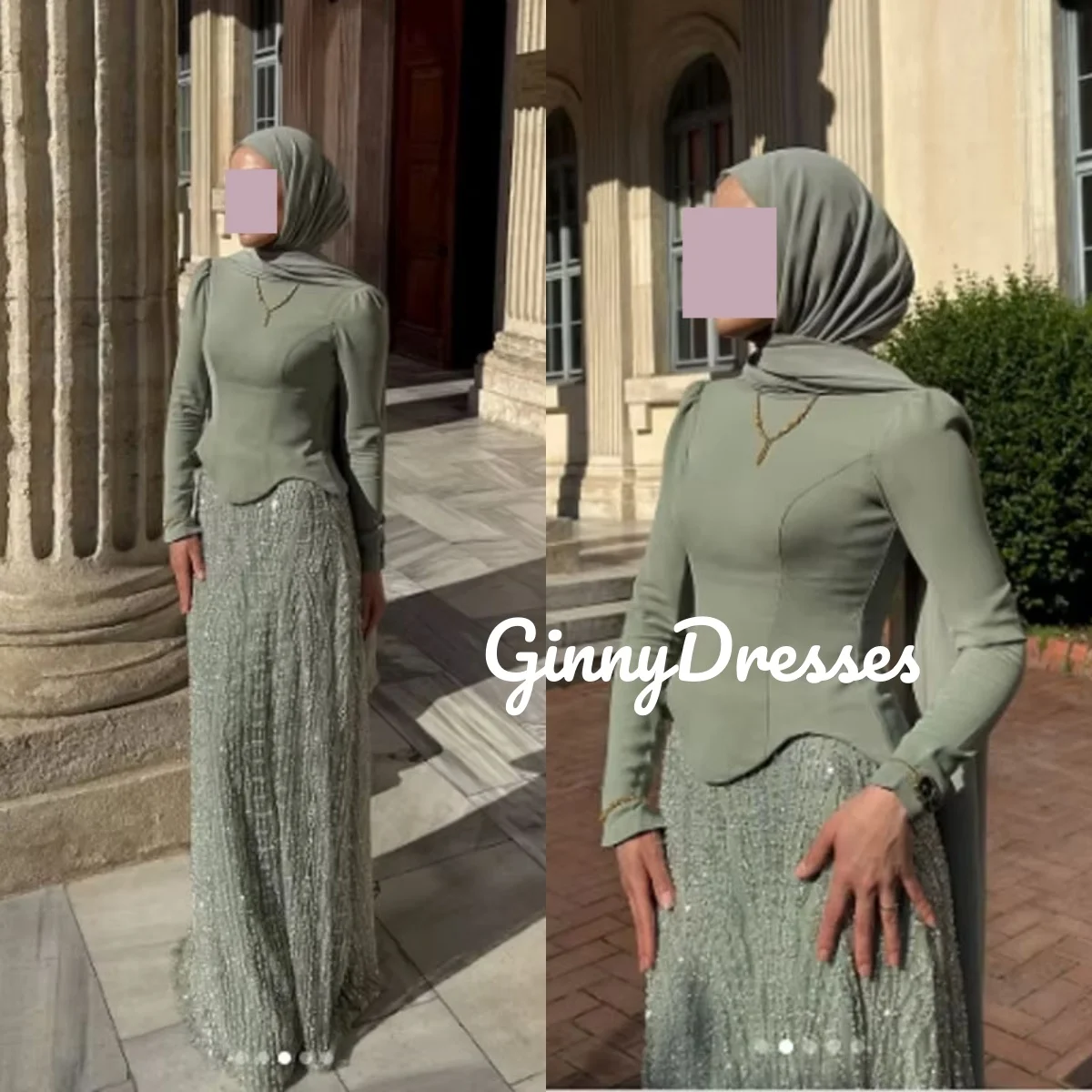 

Customize Dresses For Prom A-Line Scoop Neckline Luxury Evening Dresses Floor-Length Lace Zipper Up Vestidos De Fiesta Sleeveles