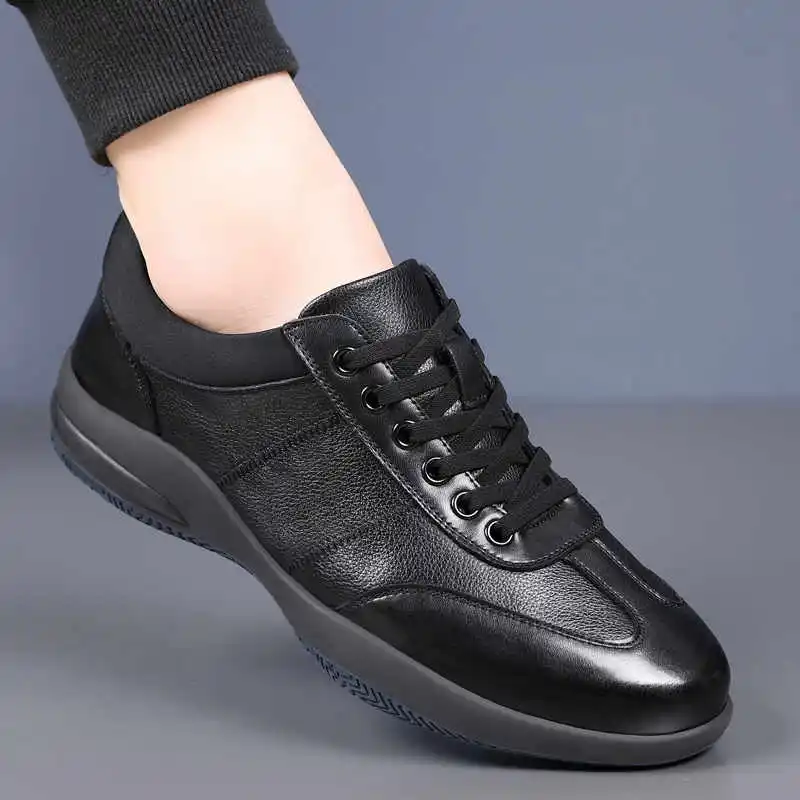 Hip Hop With Holes Semi Formal Shoes Man Oxford Black Moccasin Men's Formal Dresses Sneakers Sports Offers Wholesale view 5