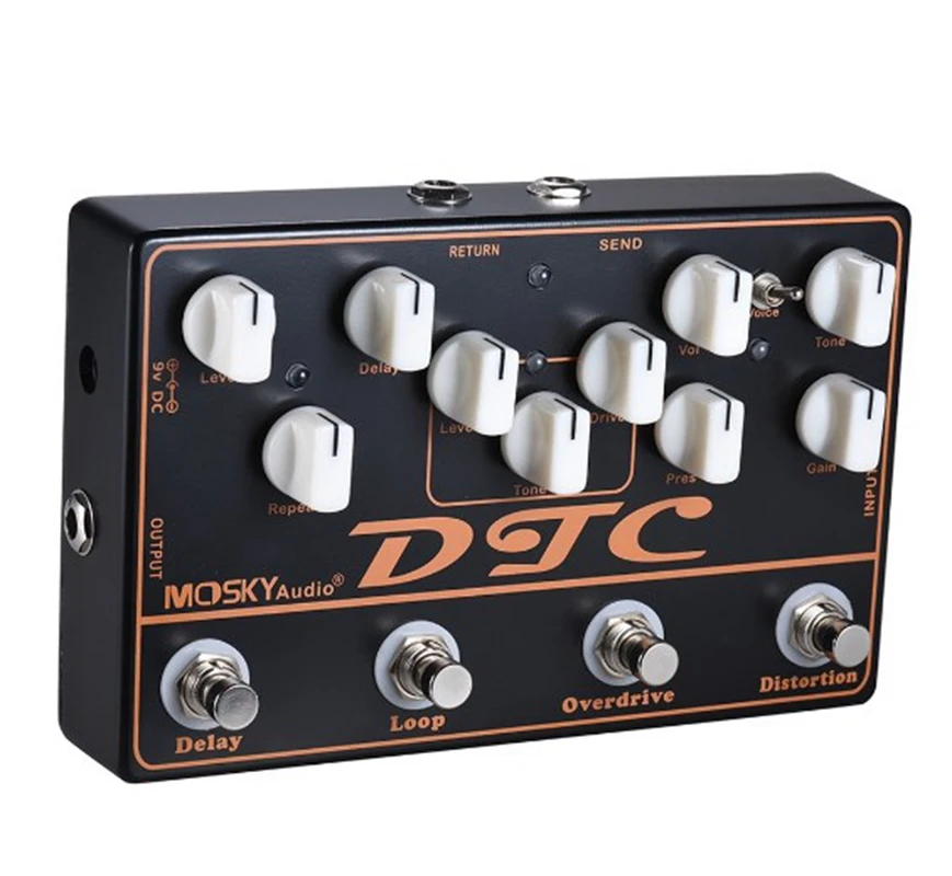 Mosky DTC 4-in-1 Electric Guitar Effect Pedal Synthetic Effector Multifunctional Effector Four in One