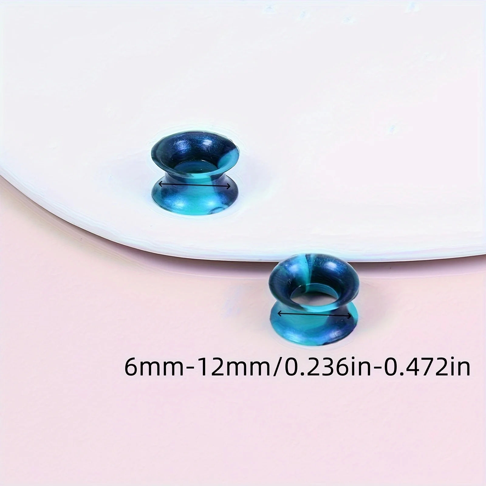 Set of 24 Silicone Hollow Circle Ear Expanders, Suitable for Ear Stretching And Piercing Retention,Sizes Ranging from 4mm -16mm