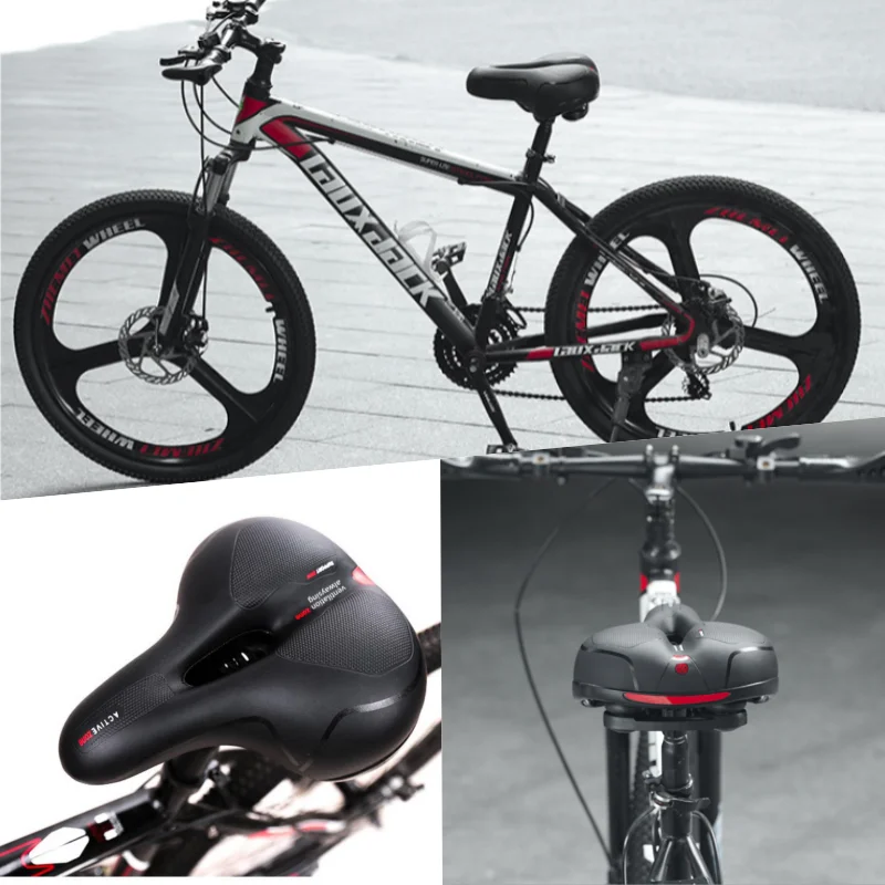 مقعد دراجة مريح، مقعد دراجة مقاوم للرطوبة من إسفنج الذاكرة الكروية الممتص للصدمات، مناسب للدراجات المختلفة