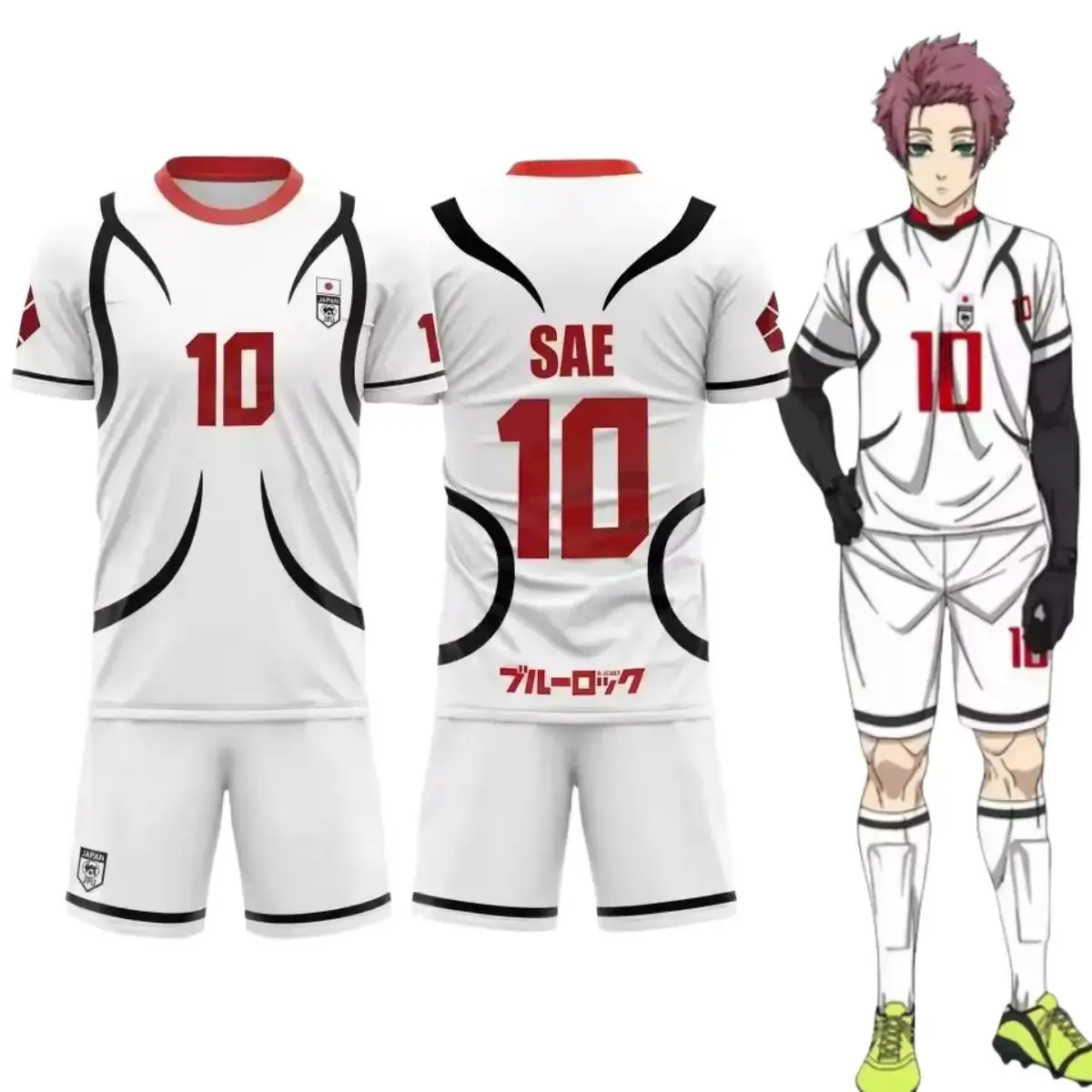 

Anime SAE Cosplay Costume Set Japan U20 Team Oliver Aiku CHOU Football Jersey #11 Sendou #13 Shidou Soccer Uniform 3D Printing