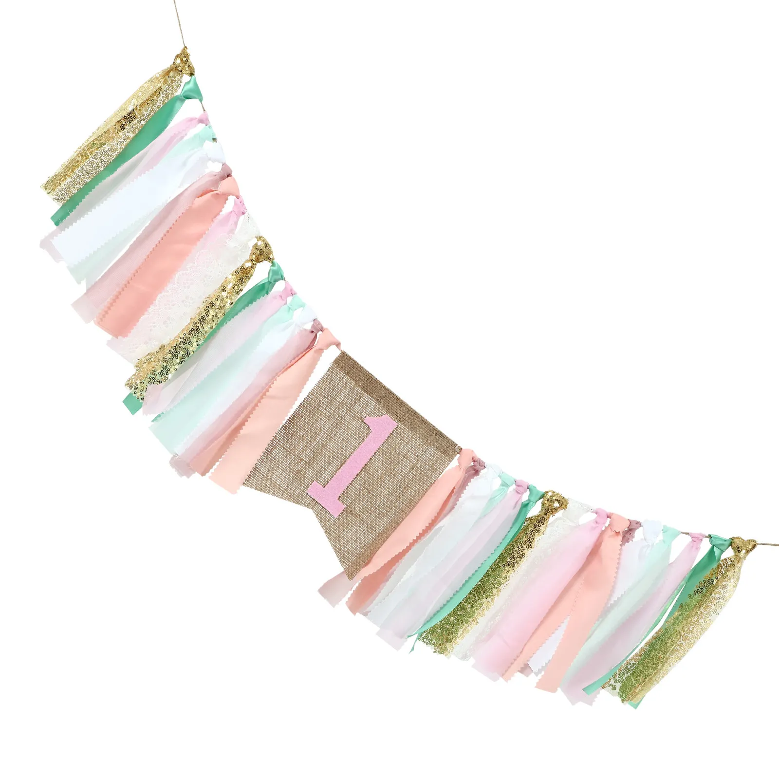 1st Birthday Banner Decorations Set for Girls – Photo Prop, Wall/Window/Door/Hight Chair Decoration, Adorable Theme