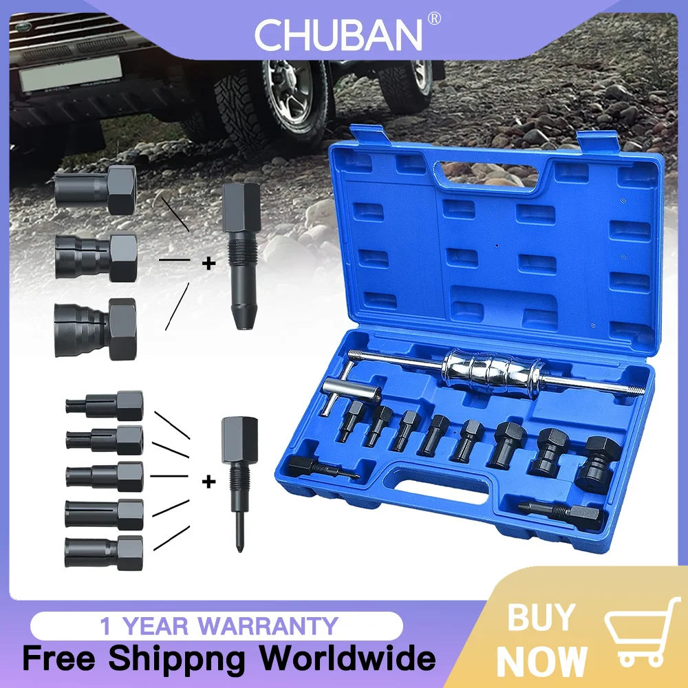 

Blind Hole Inner Bearing Puller Set - 12Pc Internal Bearing Remover Slide Hammer Set, Bearing Extractor for Advanced Mechanics