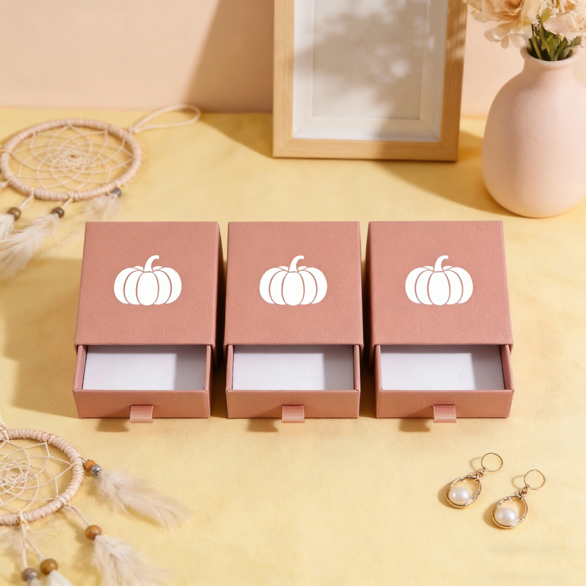 

24/30Pcs Custom logo Jewelry Gift Packaging Drawer Box Necklace Packaging Ring Earring High-quality Wedding Party Display