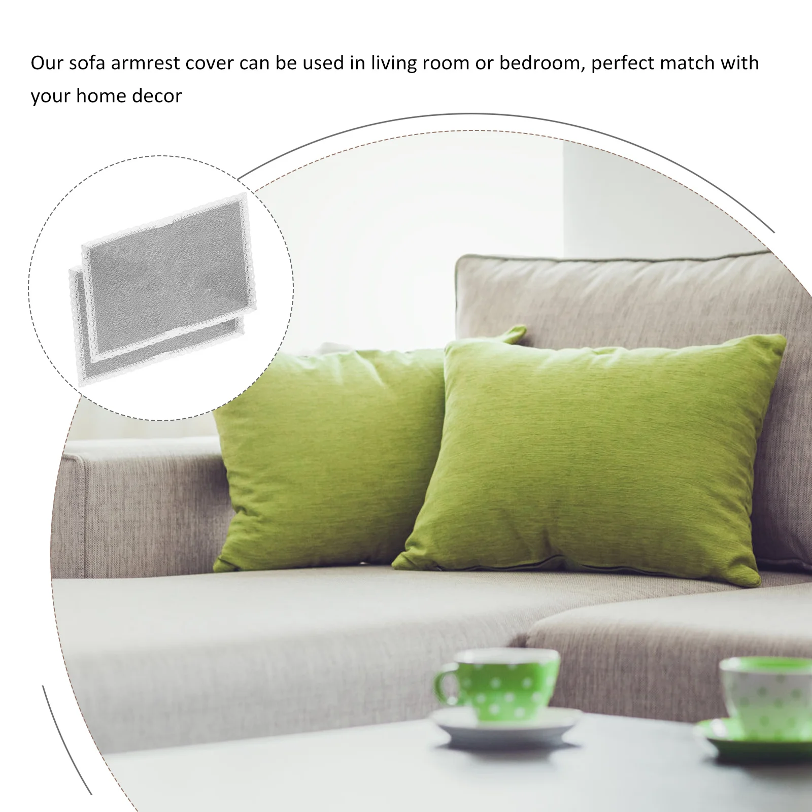 

2Pcs Linen Sofa Armrest Cover Thickened Non-Slip Protector Sofa Armchair Slipcover Couch Armrest Home Use Couch Arm Protector
