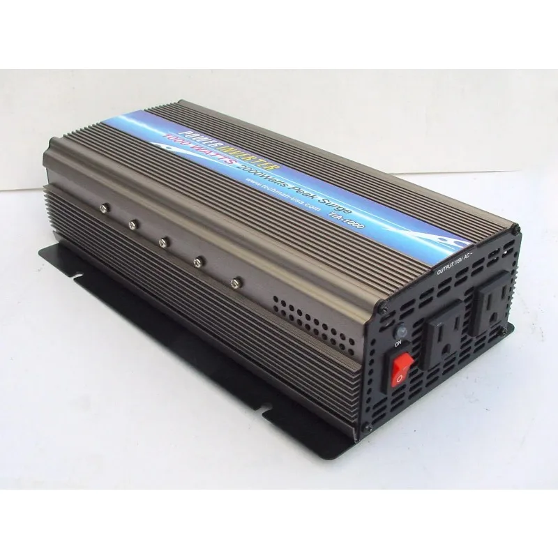 Convertitore a onda sinusoidale pura con inverter di potenza reale portatile da campeggio ad alta frequenza CC/CA da 2000 W