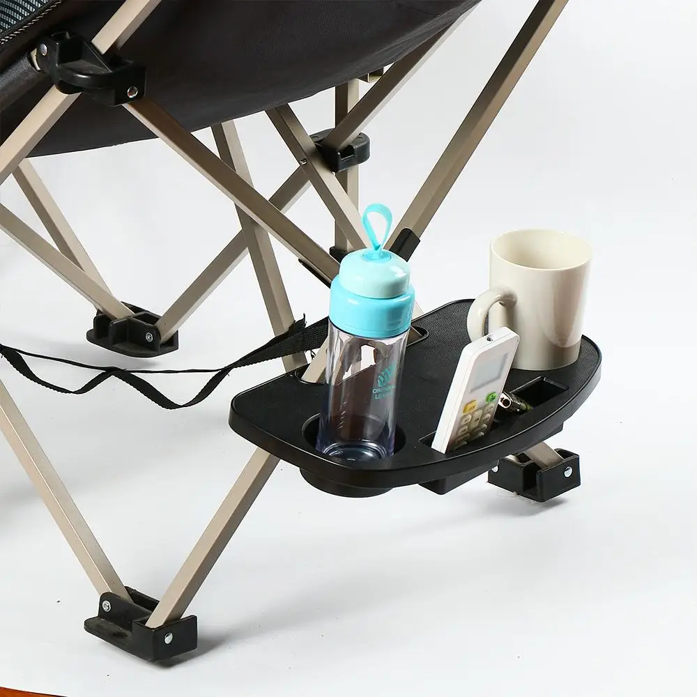 Clip On Table Tray Folding Relaxing Chair Drink Holder Fishing Camping Beach