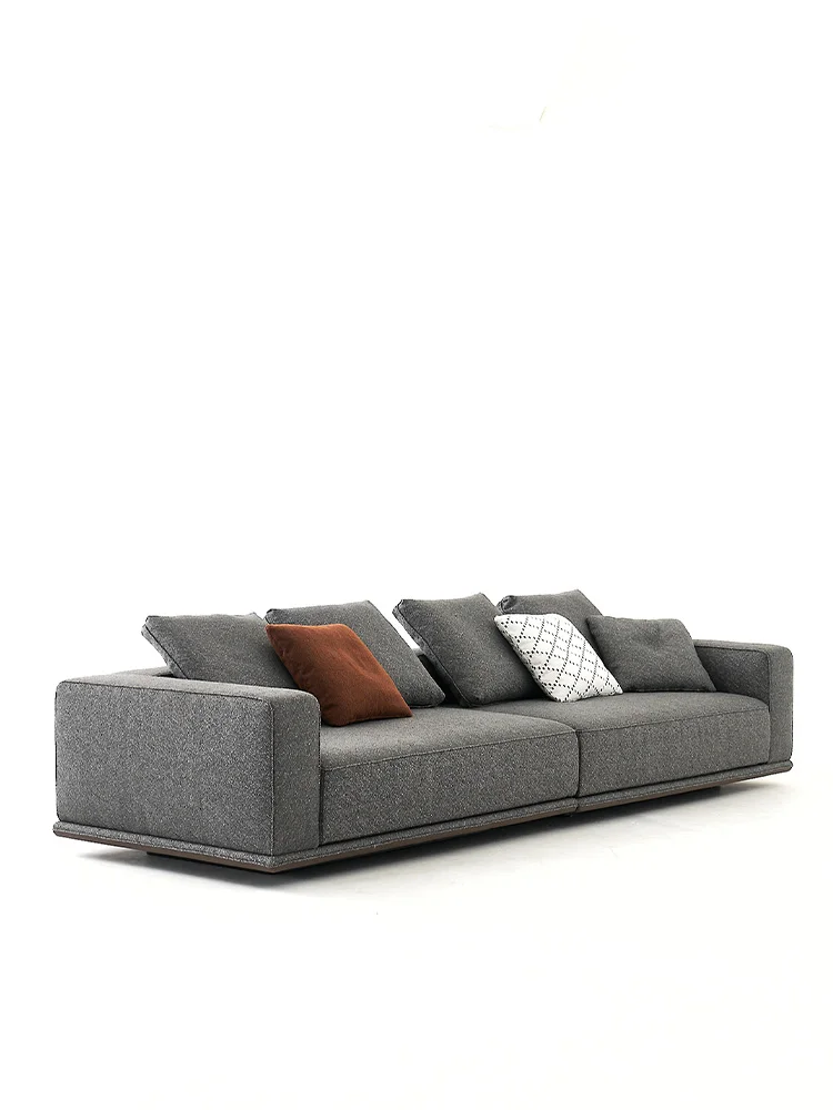 Horizon sofa high-end meaning is almost row combination gray four-seat fabric sofa