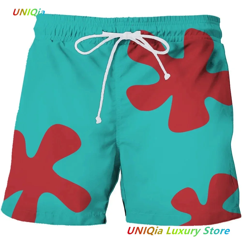 Nuovo 3D Anime Patrick Star Board Pantaloncini da uomo estivi Tronchi Pantaloncini da bagno da spiaggia ad asciugatura rapida Donna Uomo Pantaloni corti Abbigliamento da spiaggia per bambini