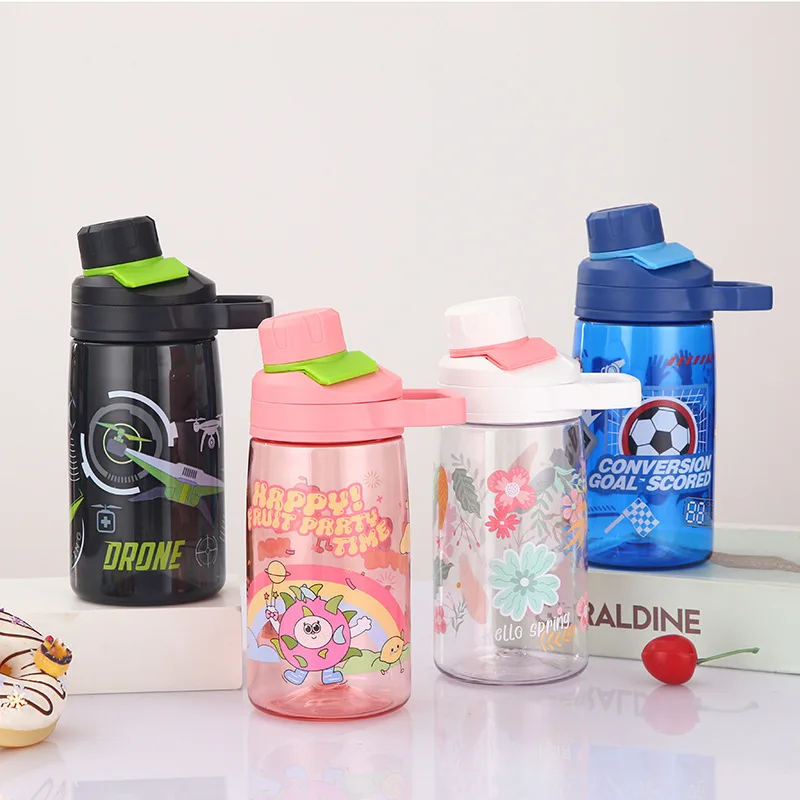 480ML Kids Direct Drinking Cup Water Bottles Creative Cartoon  Spill Proof Portable Toddlers Drinkware BPA-FREE