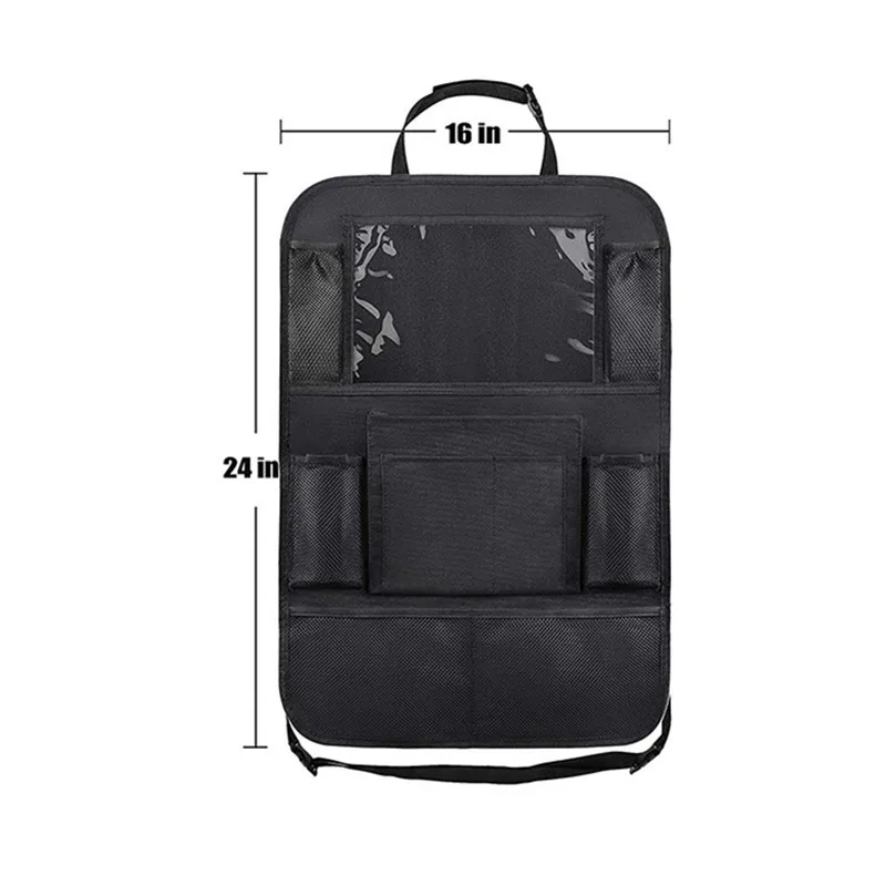 Car Backseat Organizer with Touch Screen Tablet Holder Auto Storage Pockets Cover Car Seat Back Protectors for Trip Kids Travel image 6