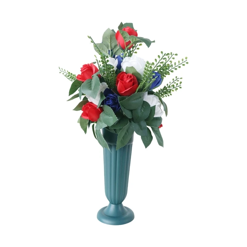 Cemetery Tombstone Flower Saddles Artificial Cemetery Flower Arrangement Artificial Flower Bouquets for Grave Decoration