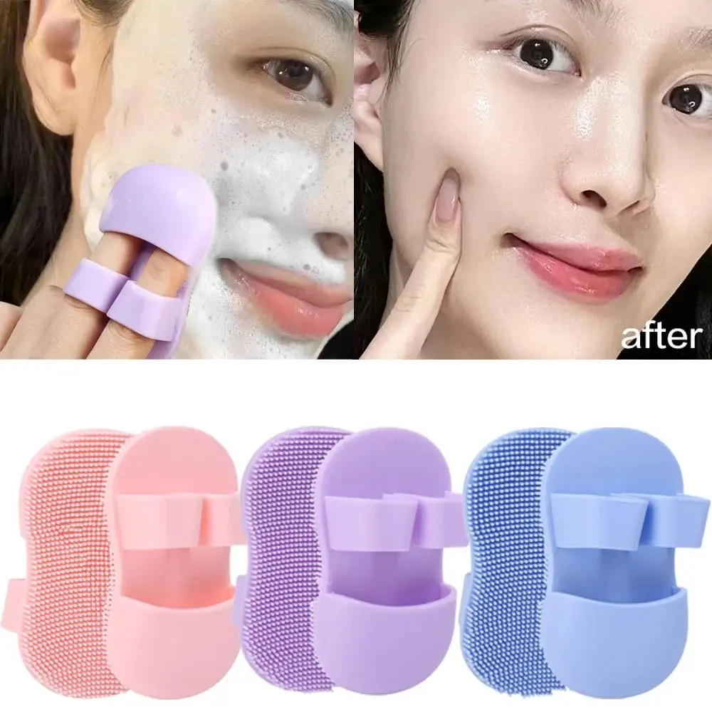 Mini Facial Cleansing Brush Soft Deep Cleaning Face Exfoliator Brush Multi-functional Silicone Blackhead Acne Cleansing Pad