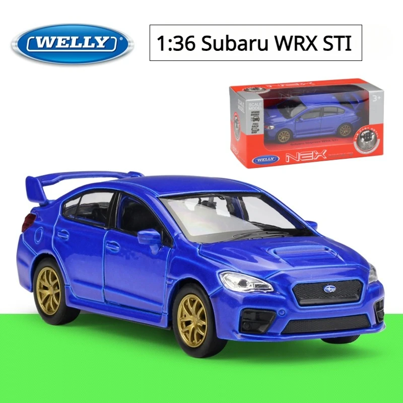 

WELLY 1:36 Subaru lmpreza WRX STI Sports Car Simulation Alloy Car Model Crafts Decoration Collection Toy Tools Gift