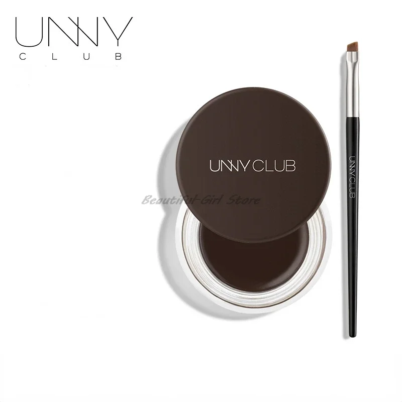 

Unny Club Eyeliner Cream Matte Waterproof Ointment Brush Quick Dry Long-lasting Smudge-proof Eyeliner Korean Makeup Cosmetics