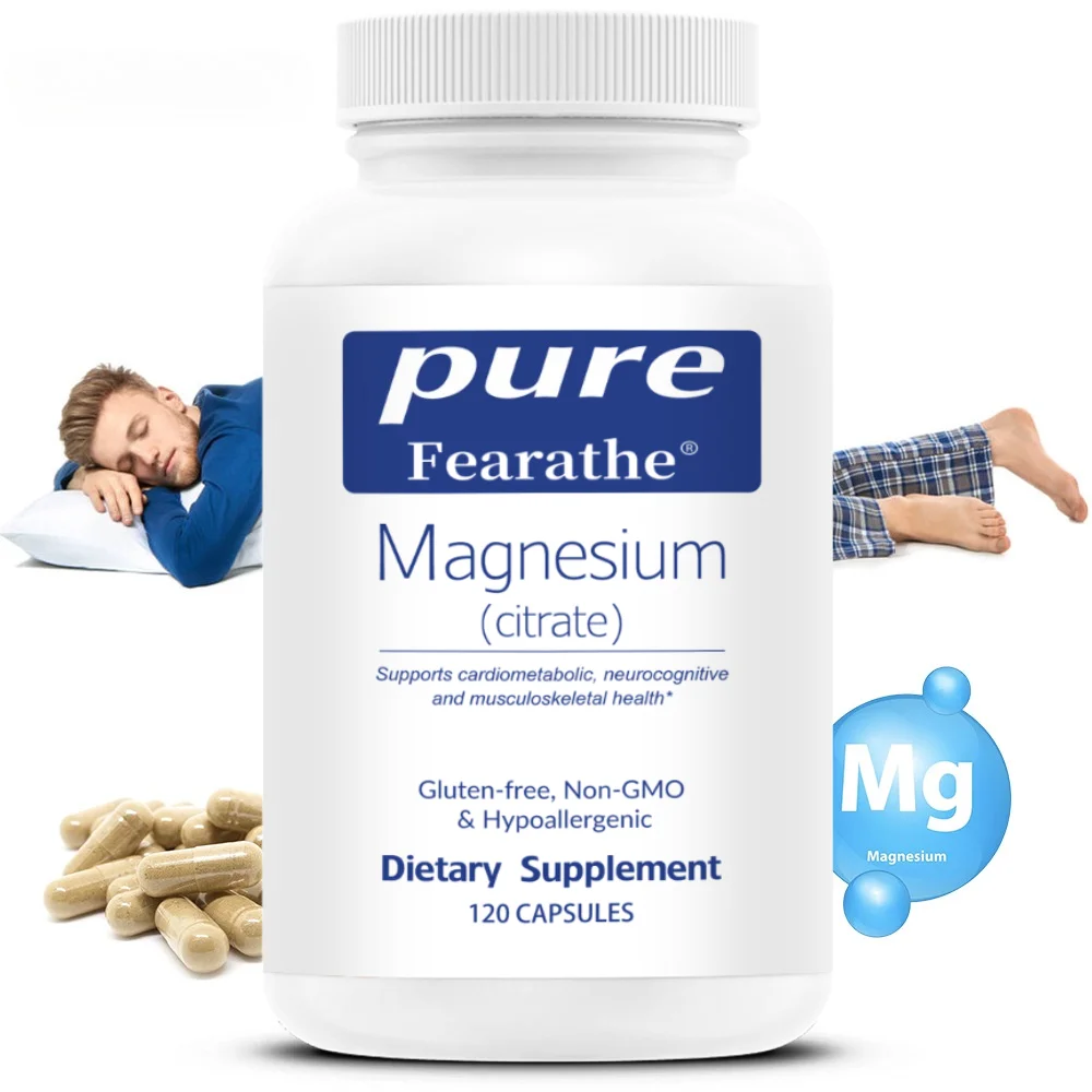 

Magnesium Citrate Capsules, Support Daily Muscle, Nerve, Bone, Heart, Sleep & Metabolic Wellness, Assist Body Relaxation